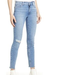 PAIGE Verdugo Ripped Raw Hem Skinny Jeans (Jules)